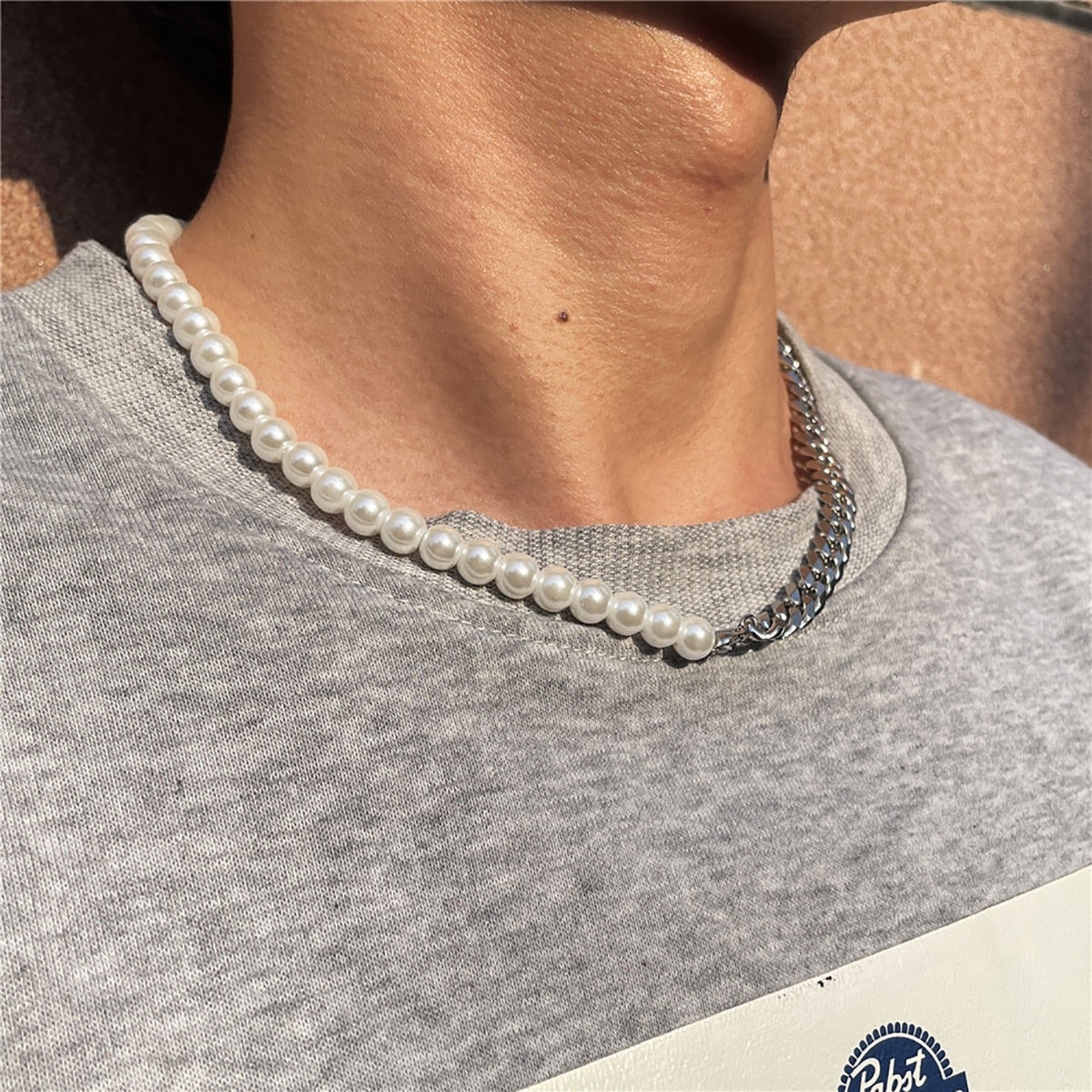 Collier Perle Homme