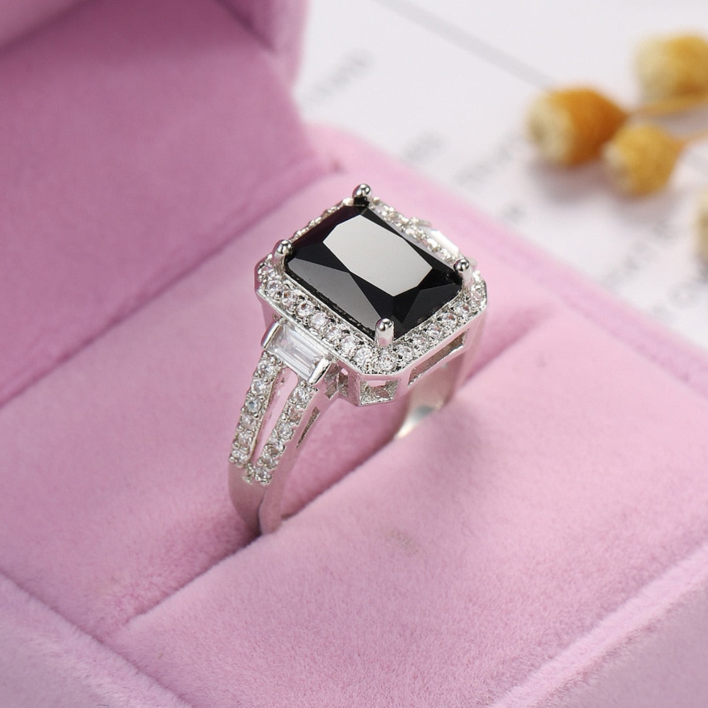 Bague Diamant Noir