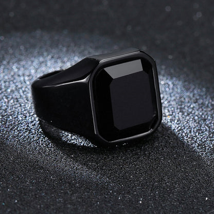 Bague Homme Noir