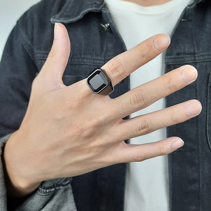 Bague Homme Noir