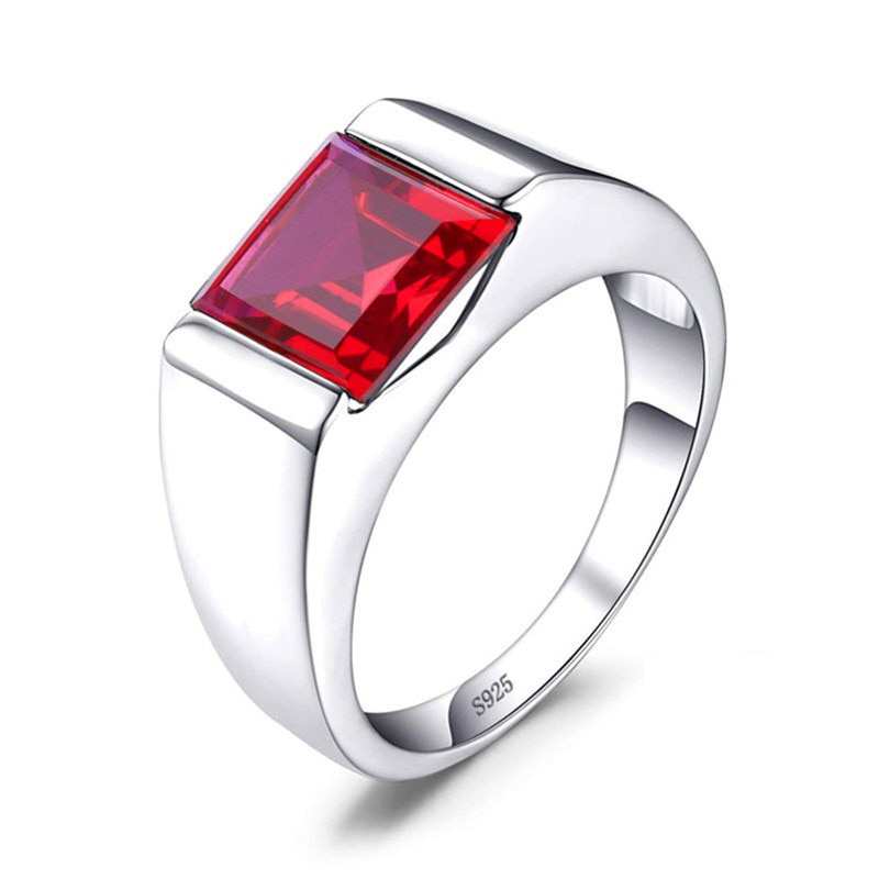 Rubis bague discount homme