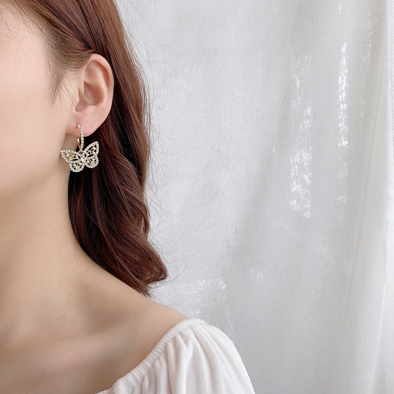 Boucle d Oreille Papillon Or