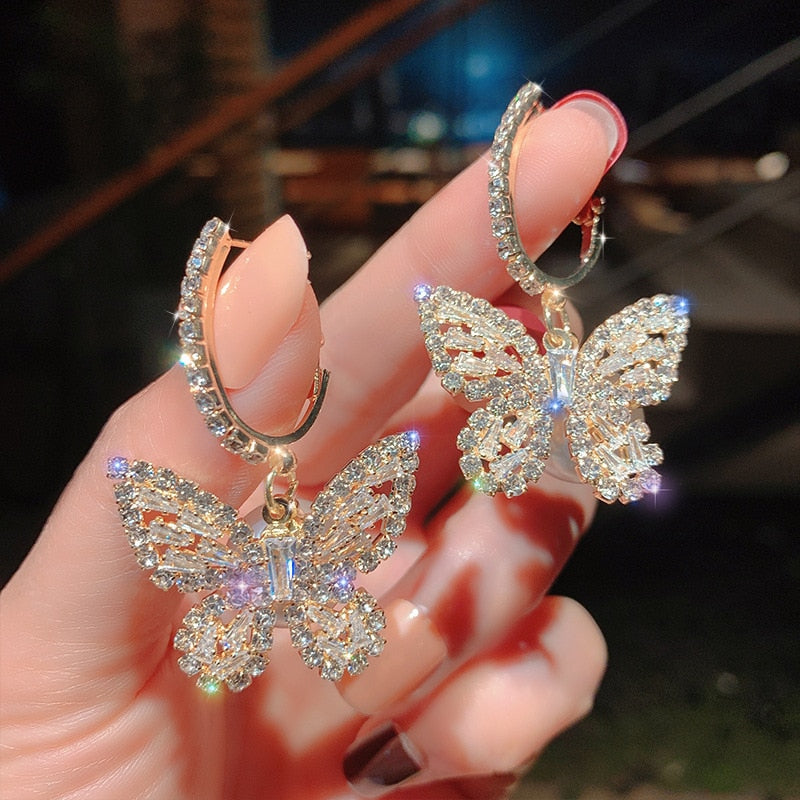 Boucle d Oreille Papillon Or