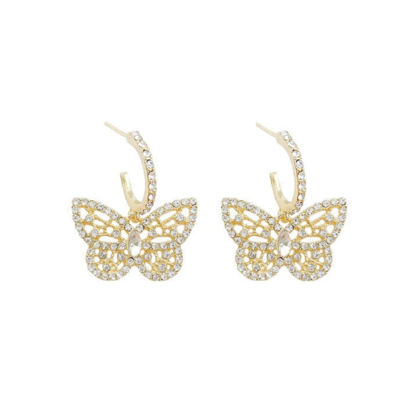 Boucle d Oreille Papillon Or