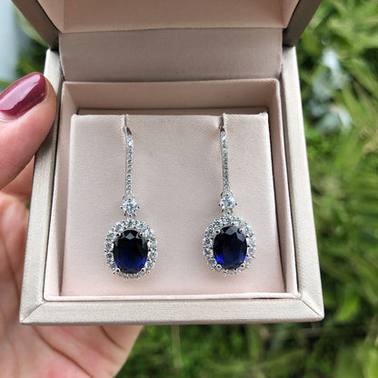 Boucle d Oreille Saphir
