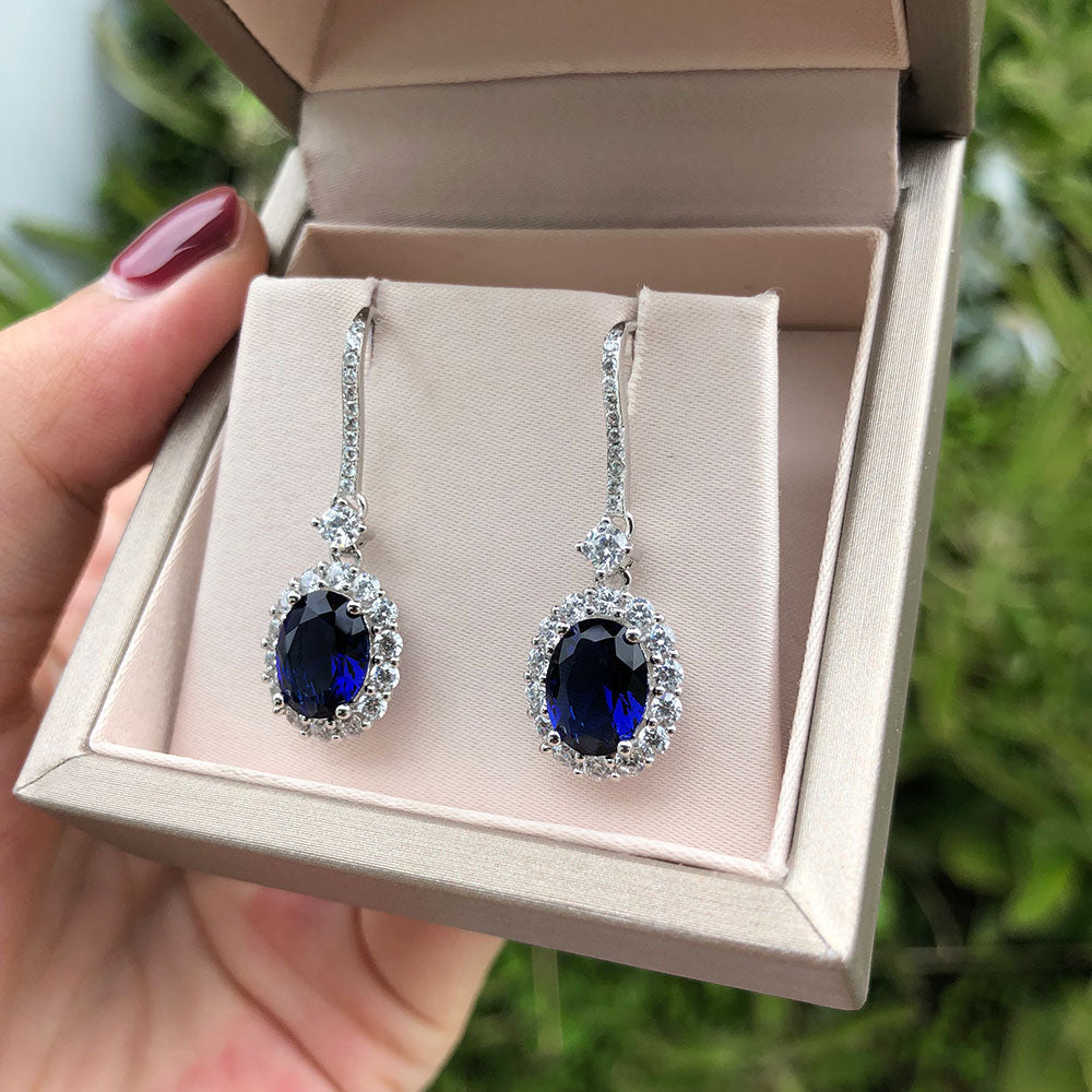 Boucle d Oreille Saphir