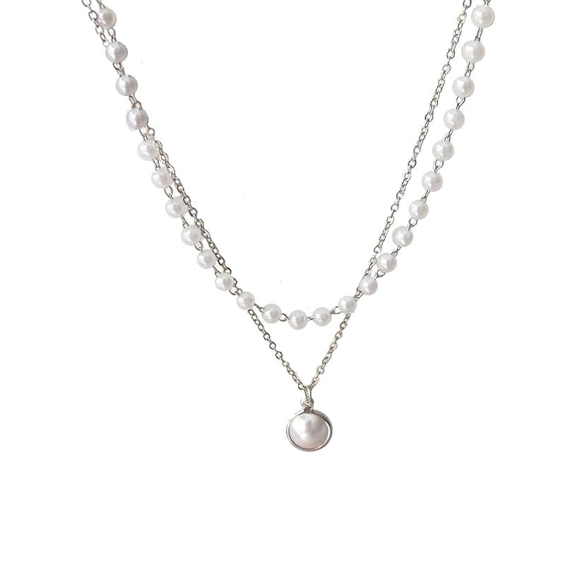 Collier Perle Blanche