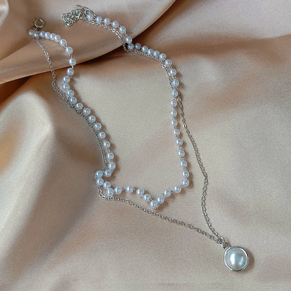 Collier Perle Blanche
